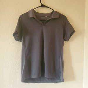 Adidas women's collared polo shirt size L gray